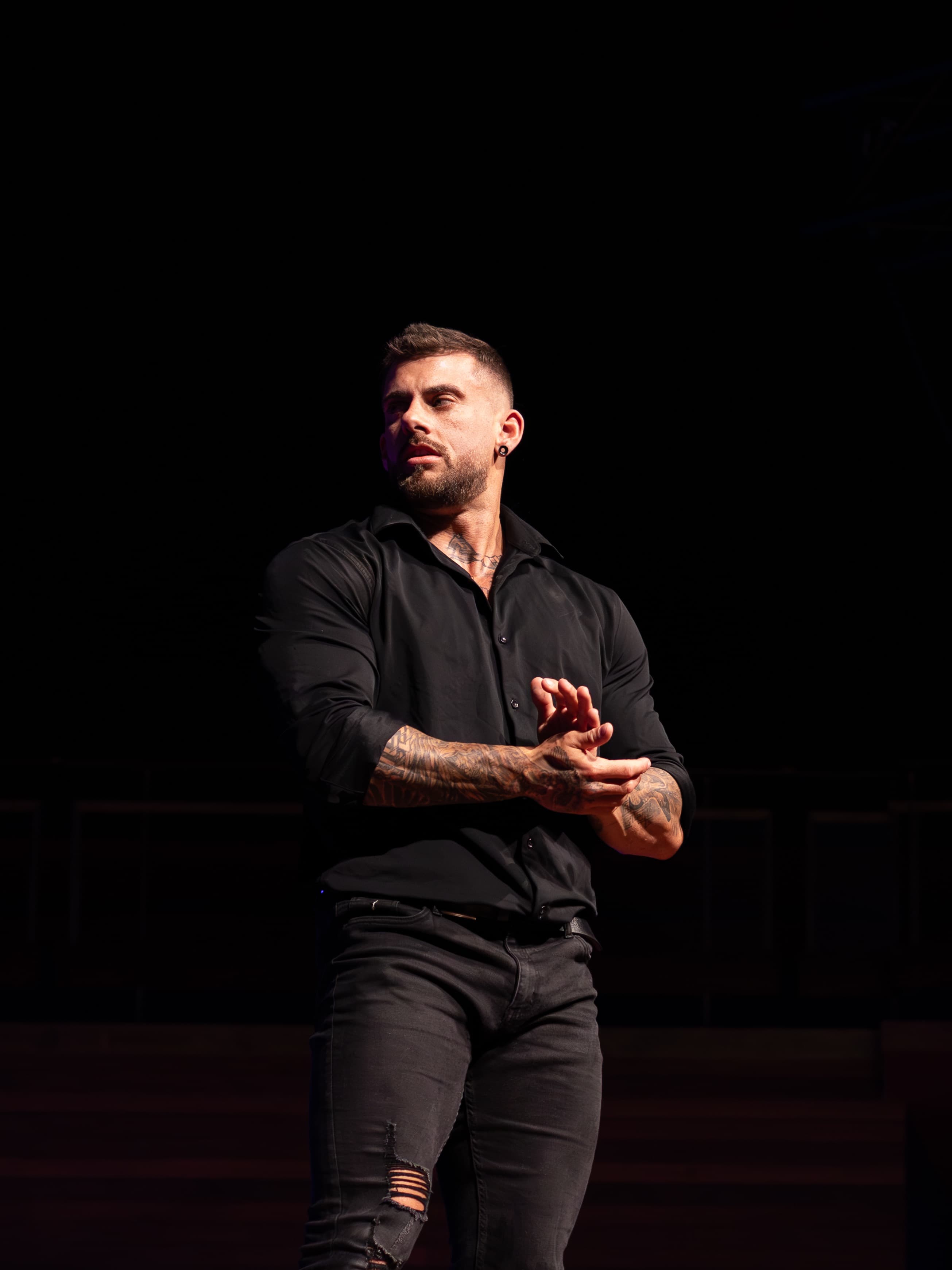 Zachary Smith on stage with Magic Men